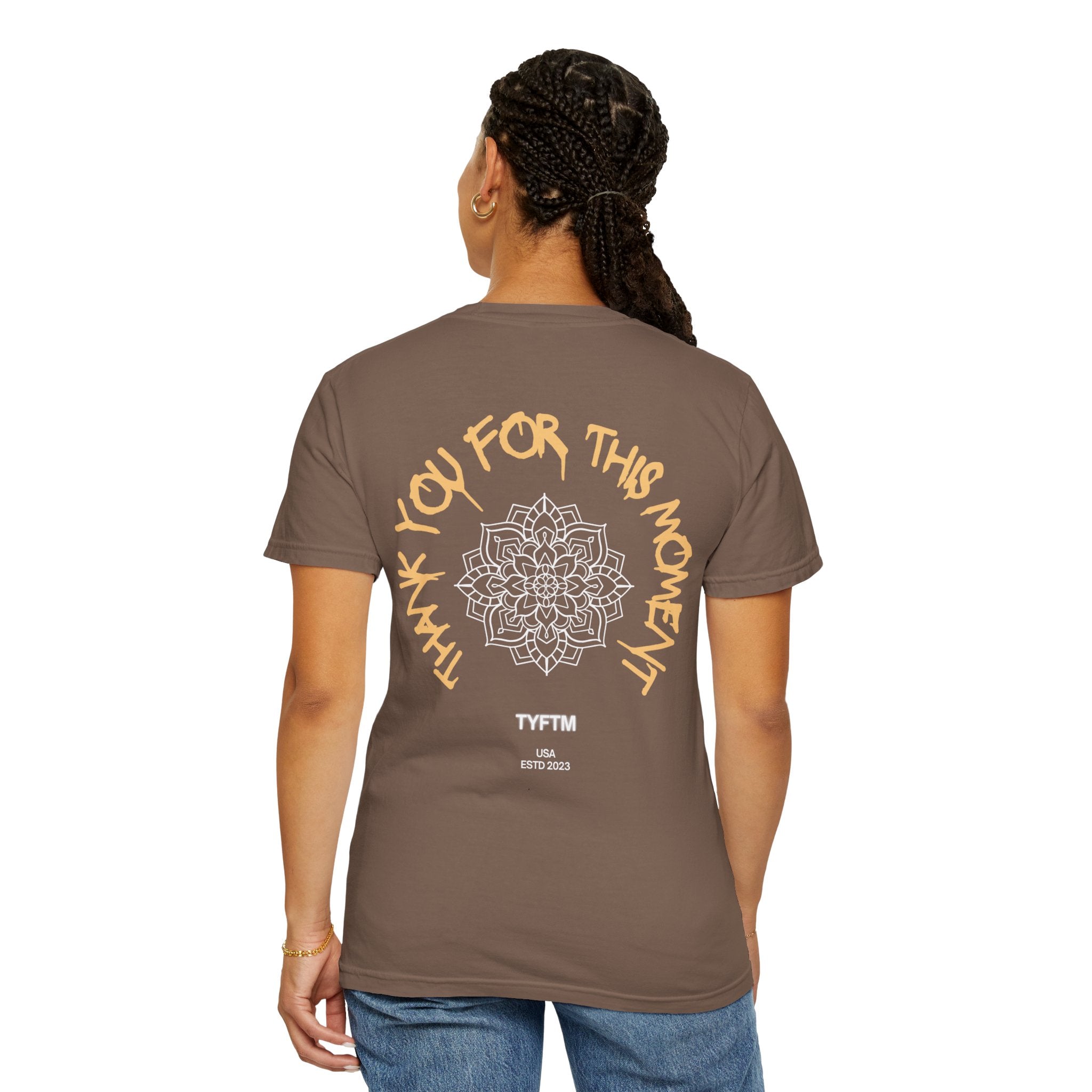Thank You For This Moment Tee — Mandala Graphic Backprint T-Shirt