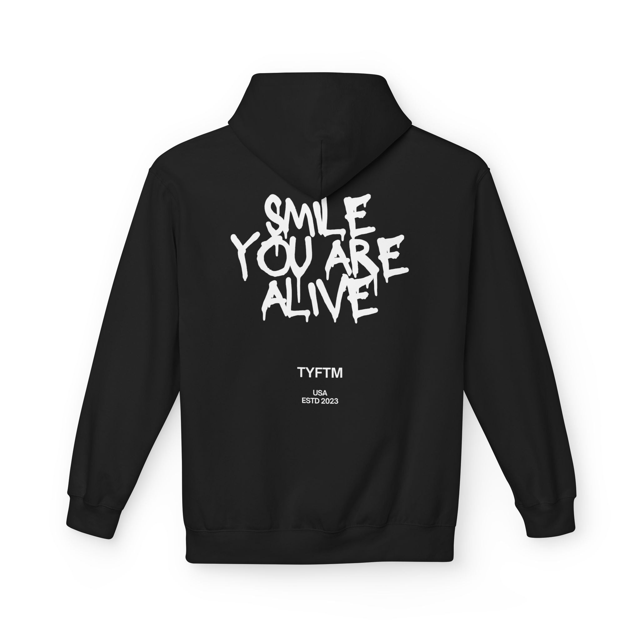 Smile You Are Alive Hoodie — Positive Graffiti Graphic Hoodie