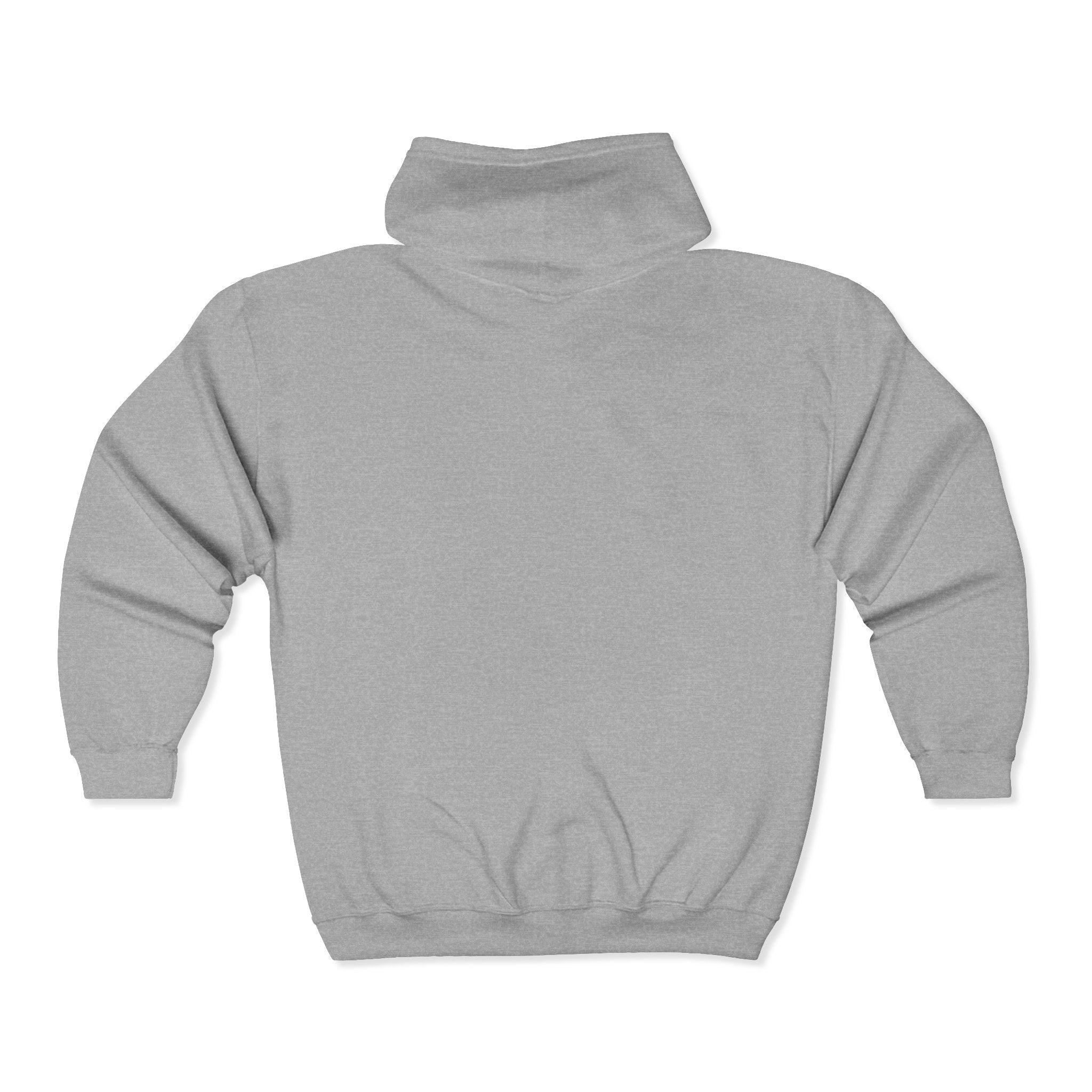 TYFTM Minimal Logo Zip Hoodie — Lightweight Grey Full-Zip Sweatshirt