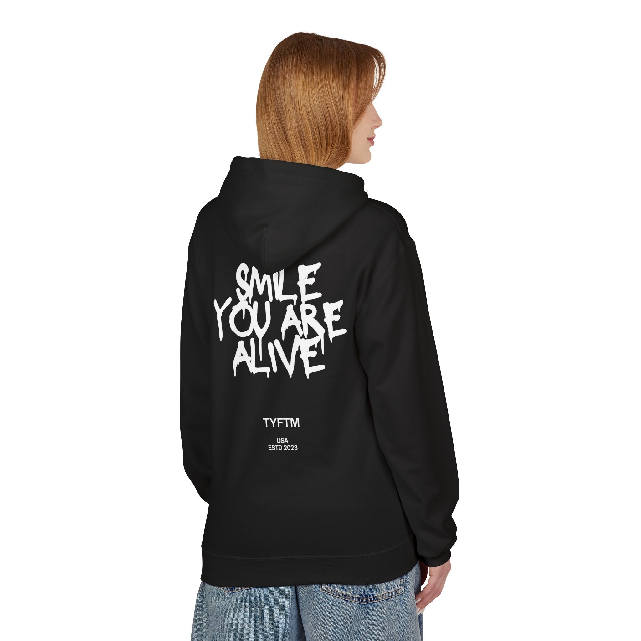 Smile You Are Alive Hoodie — Positive Graffiti Graphic Hoodie