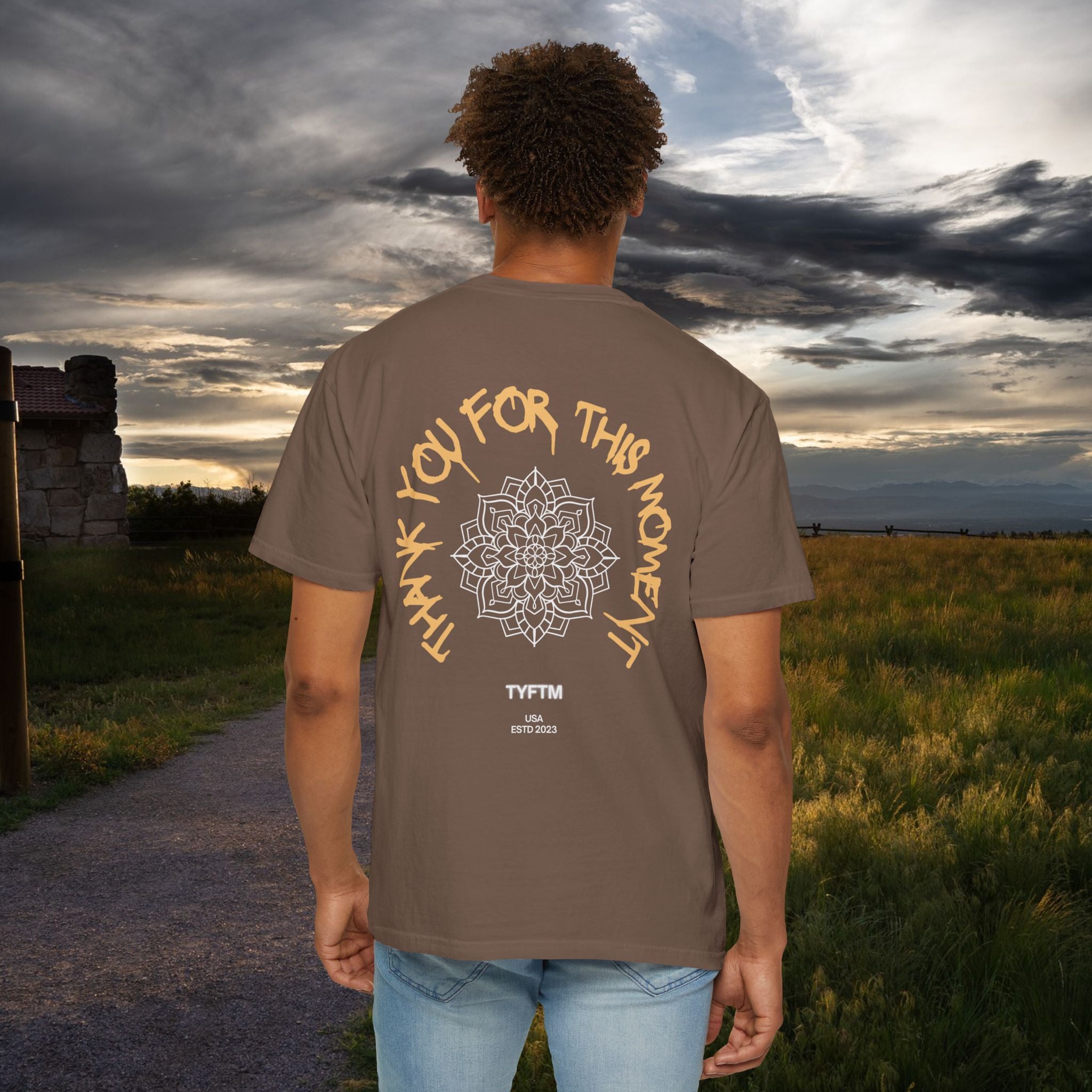 Thank You For This Moment Tee — Mandala Graphic Backprint T-Shirt