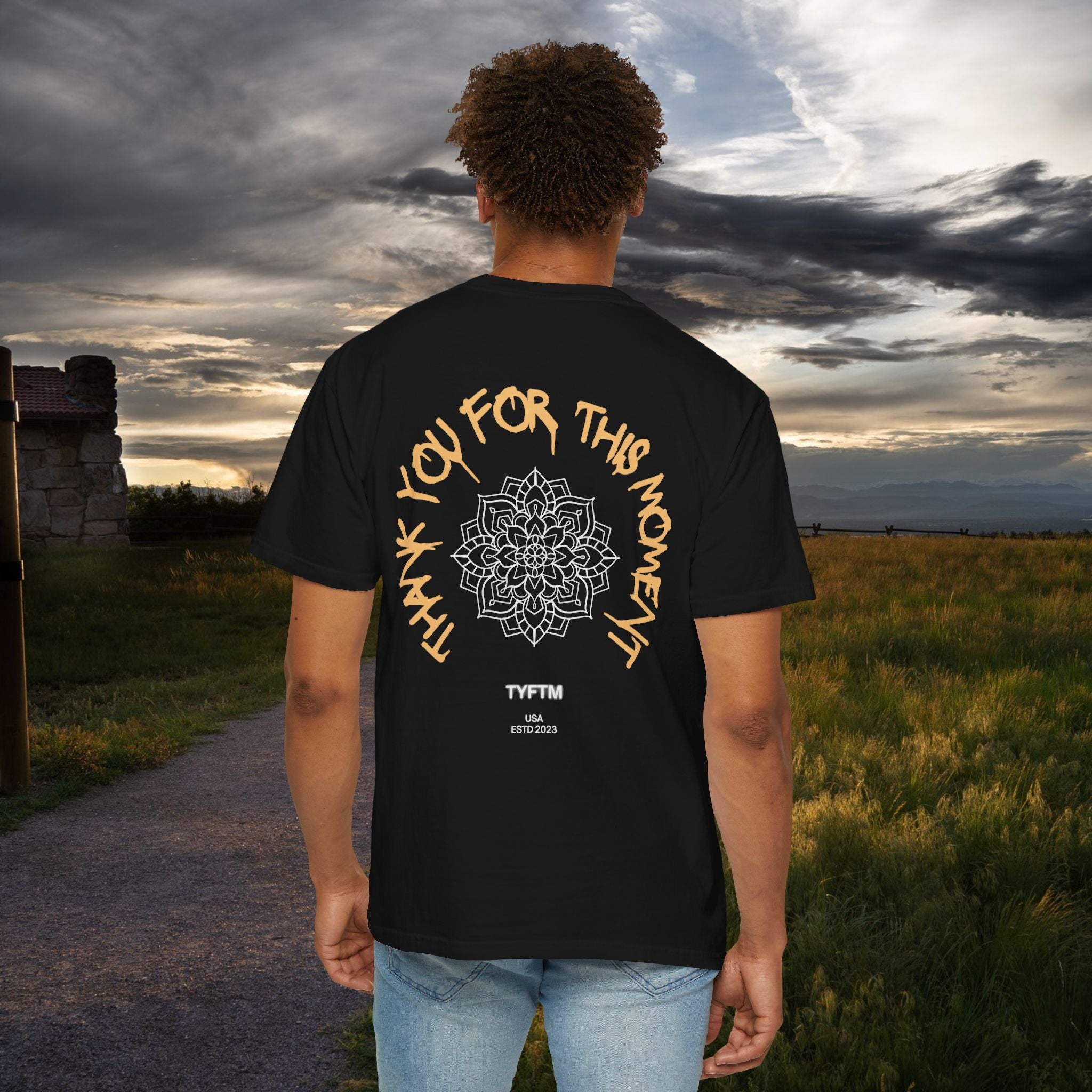 Thank You For This Moment Tee — Mandala Graphic Backprint T-Shirt