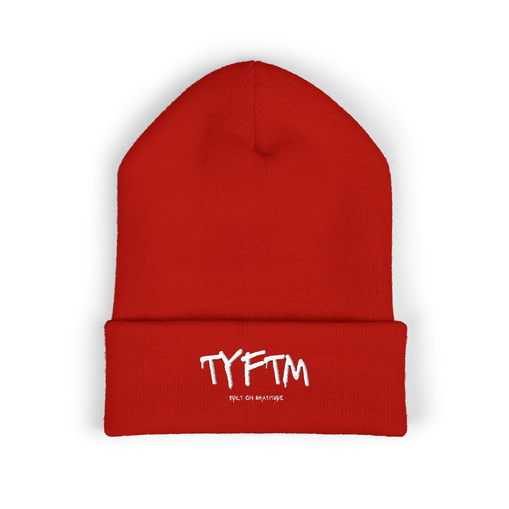 Embroidered 'TYSM' Classic Cuffed Beanie — Cozy Winter Thank You Hat